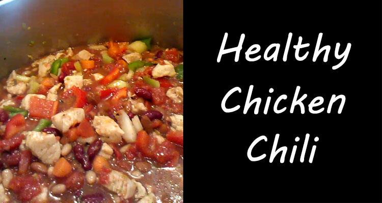 Healthy Chicken Chili blog post heading